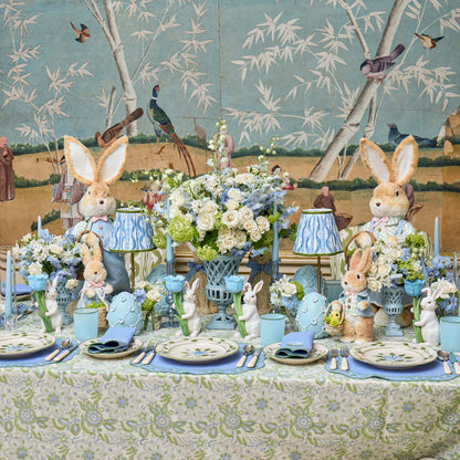 Large Mr. & Mrs. Rabbit in Blue (Pair)