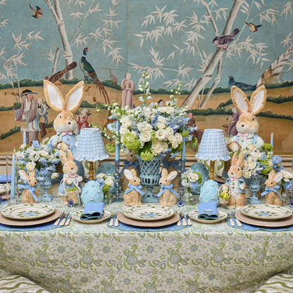 Large Mr. & Mrs. Rabbit in Blue (Pair)