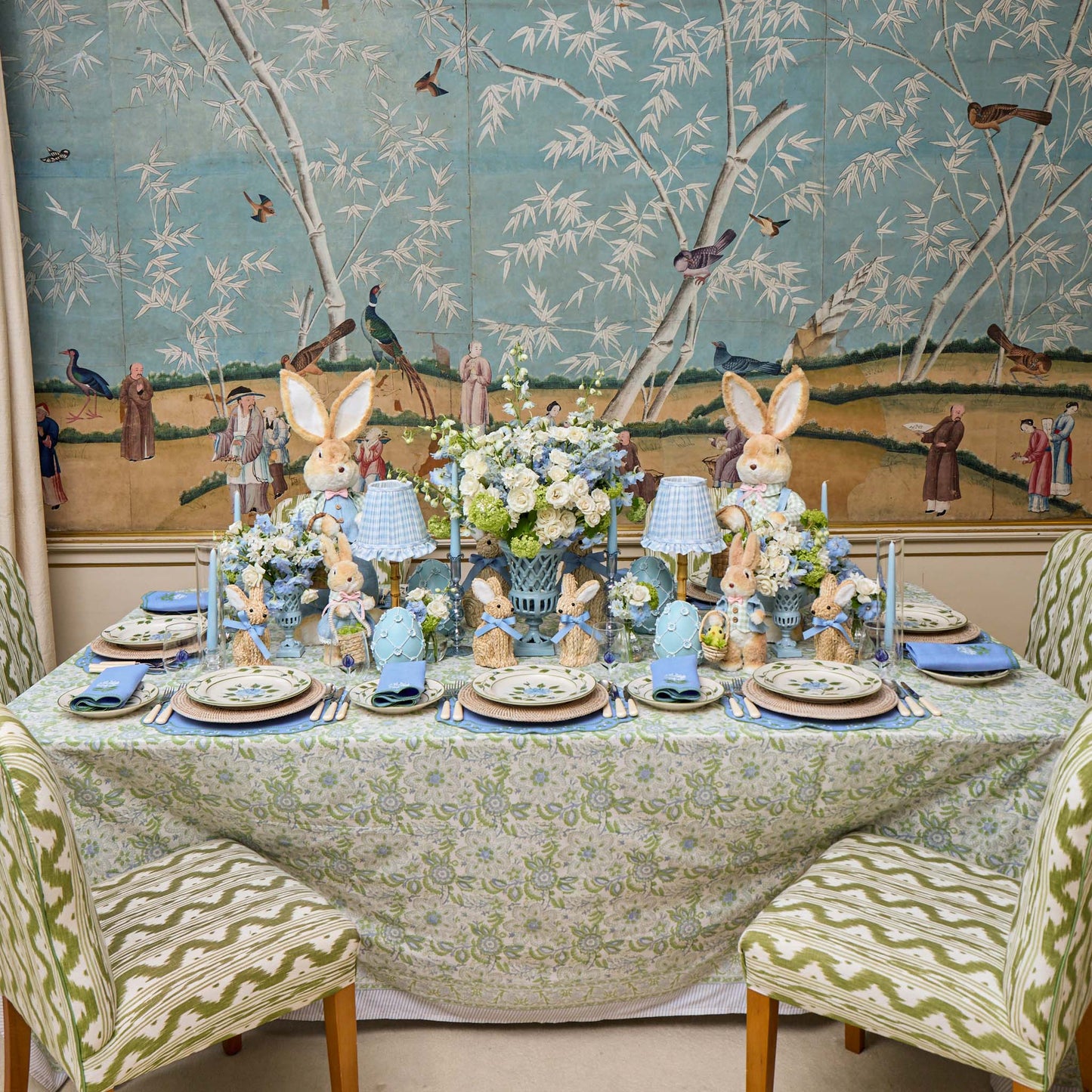 Blue Rose Bud Dinner Plate