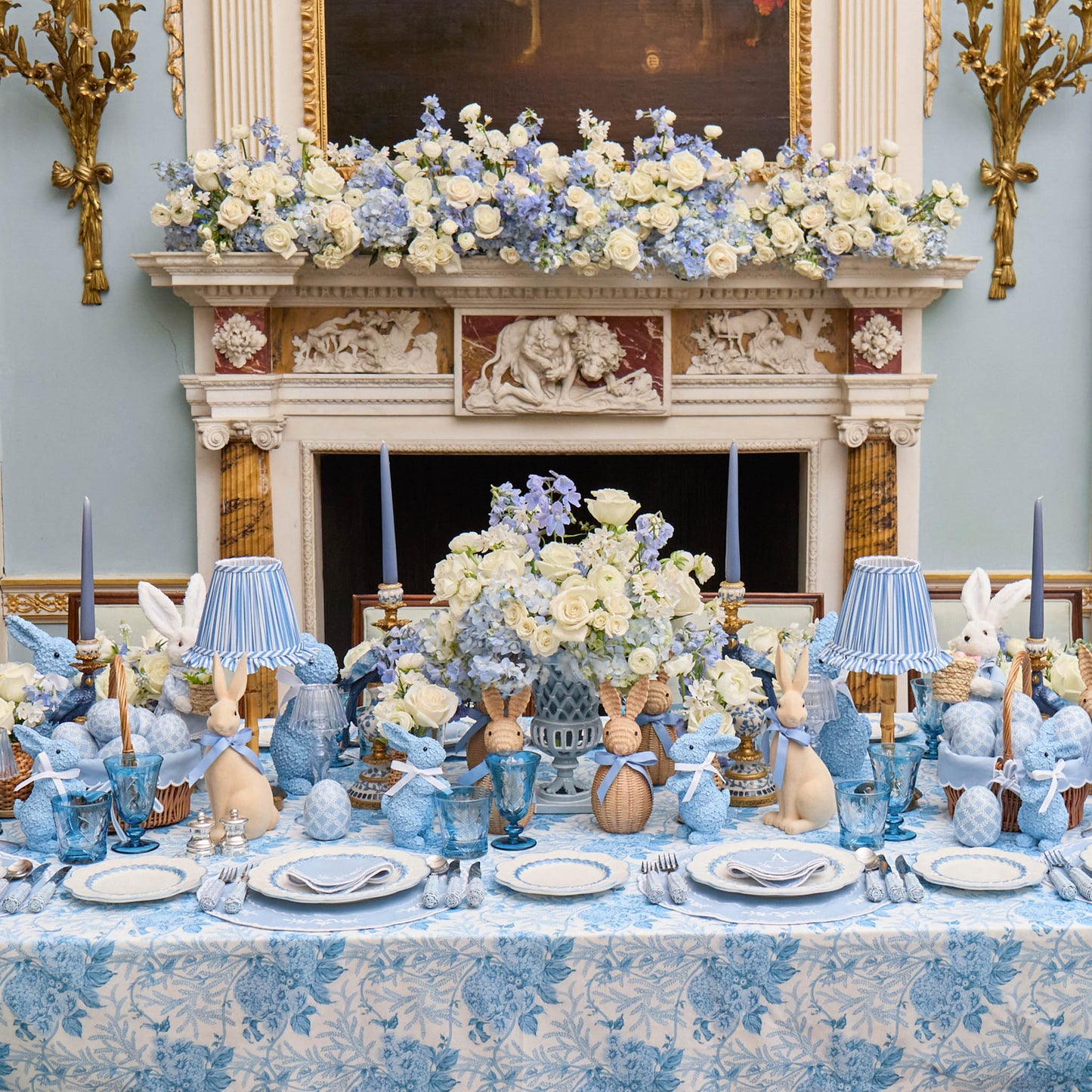 Small Adelaide Soft Blue Lattice Urn Vase