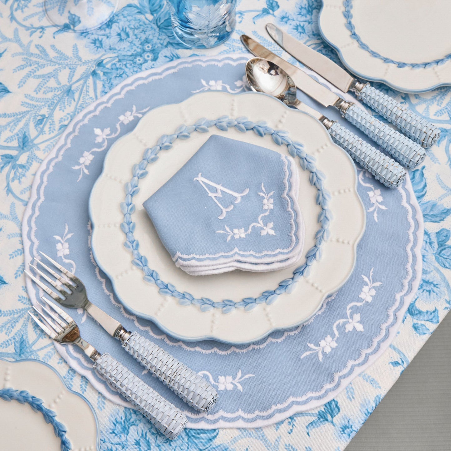 Blue Sienna Placemats & Napkins (Set of 4)