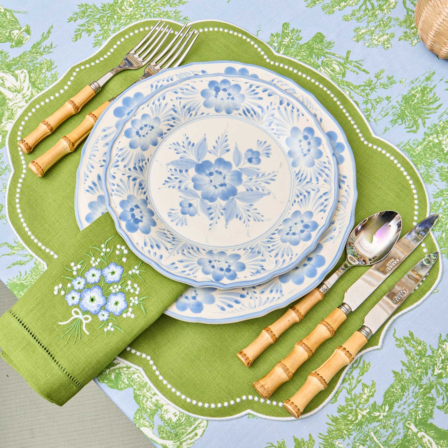 Blue Pandora Starter & Dinner Plates (Set of 8)