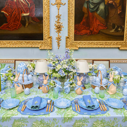 Blue Lily of the Valley Linen Placemats & Napkins (Set of 4)