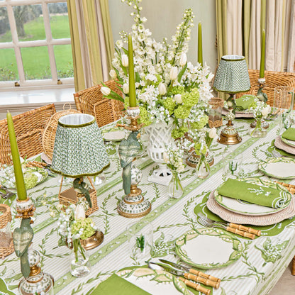 Olive Green Parrot Candle Holder Set