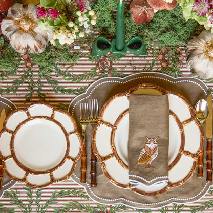 Petal Burnt Bamboo Starter Plate (Set of 4)