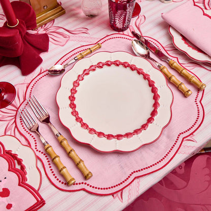Pink & Red Eloise Linen Placemats (Set of 4)
