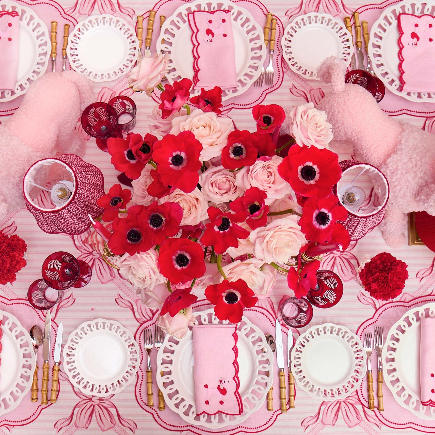 Pink Audrey Bow Tablecloth