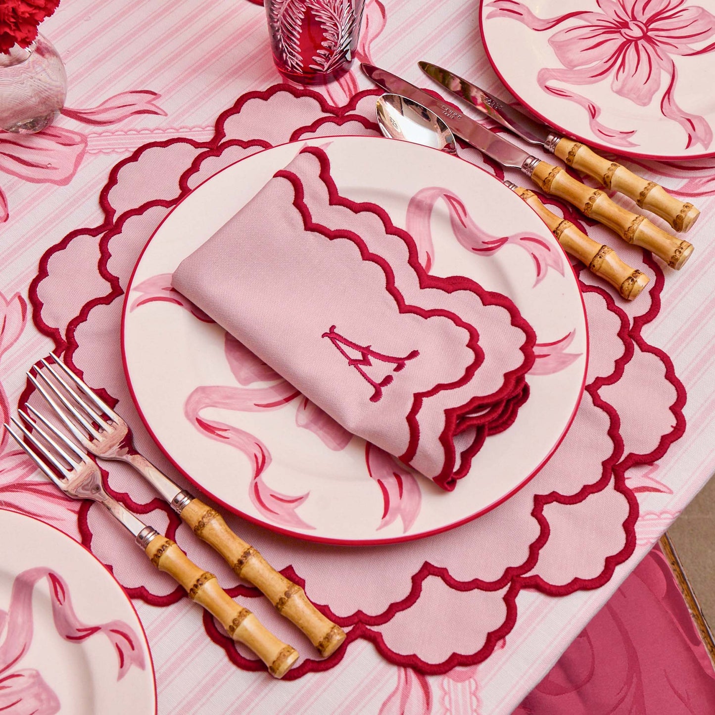 Pink & Red Lily Placemats (Set of 4)