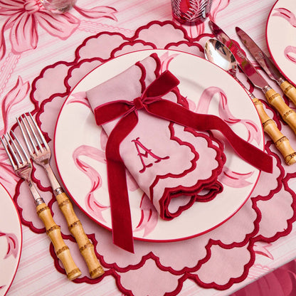 Ruby Red Velvet Bows (Set of 4) - 20cm