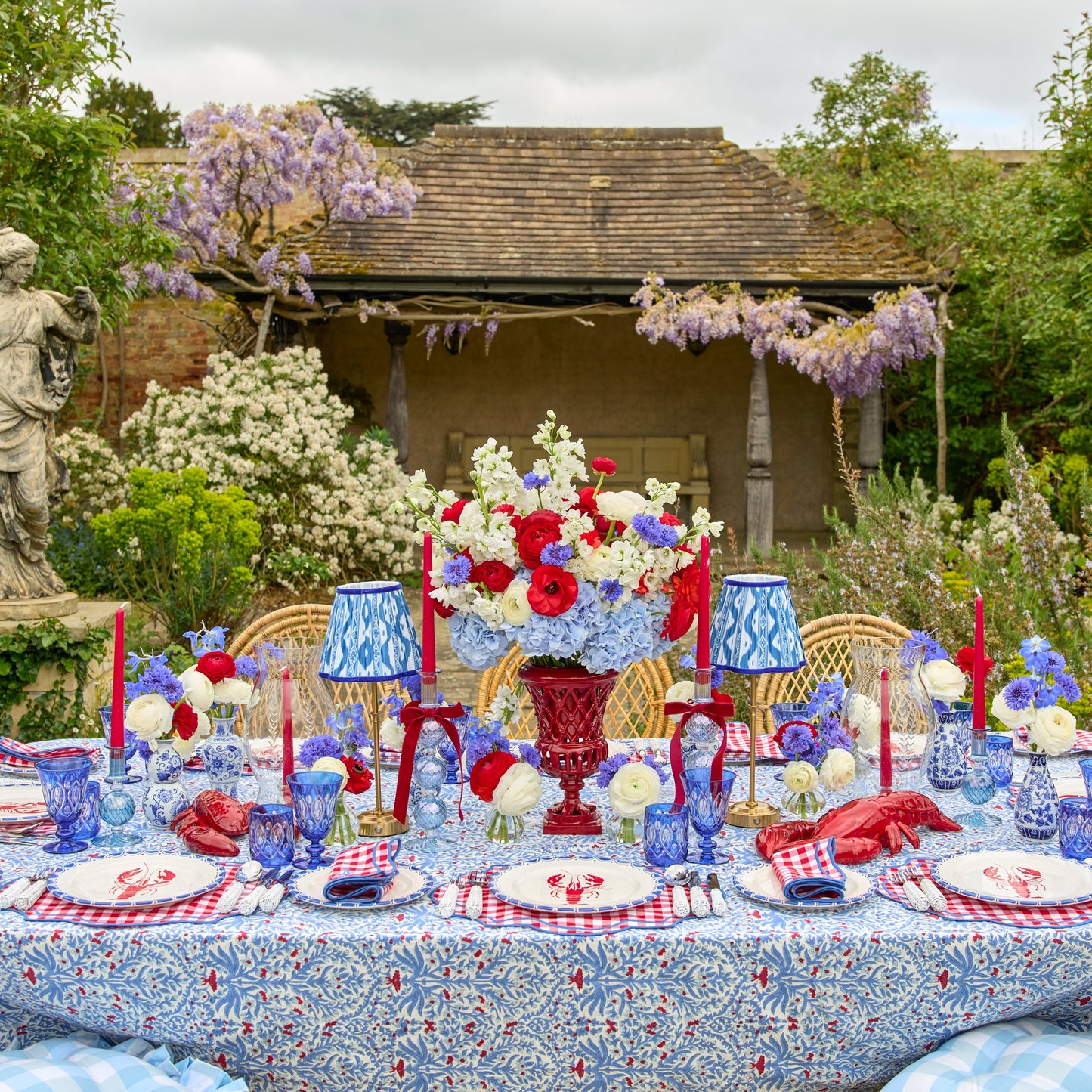 Red Gingham Felix Napkins (Set of 4)