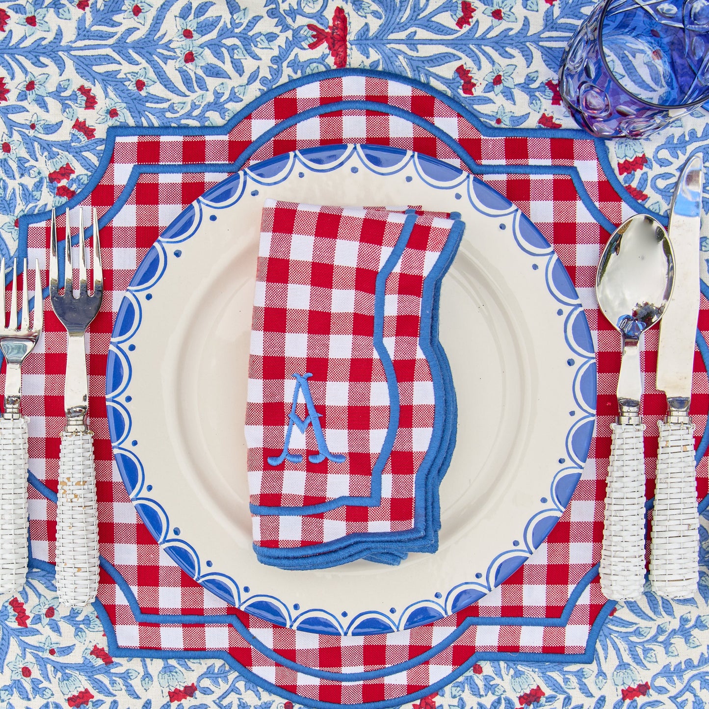 Red Gingham Felix Napkins (Set of 4)