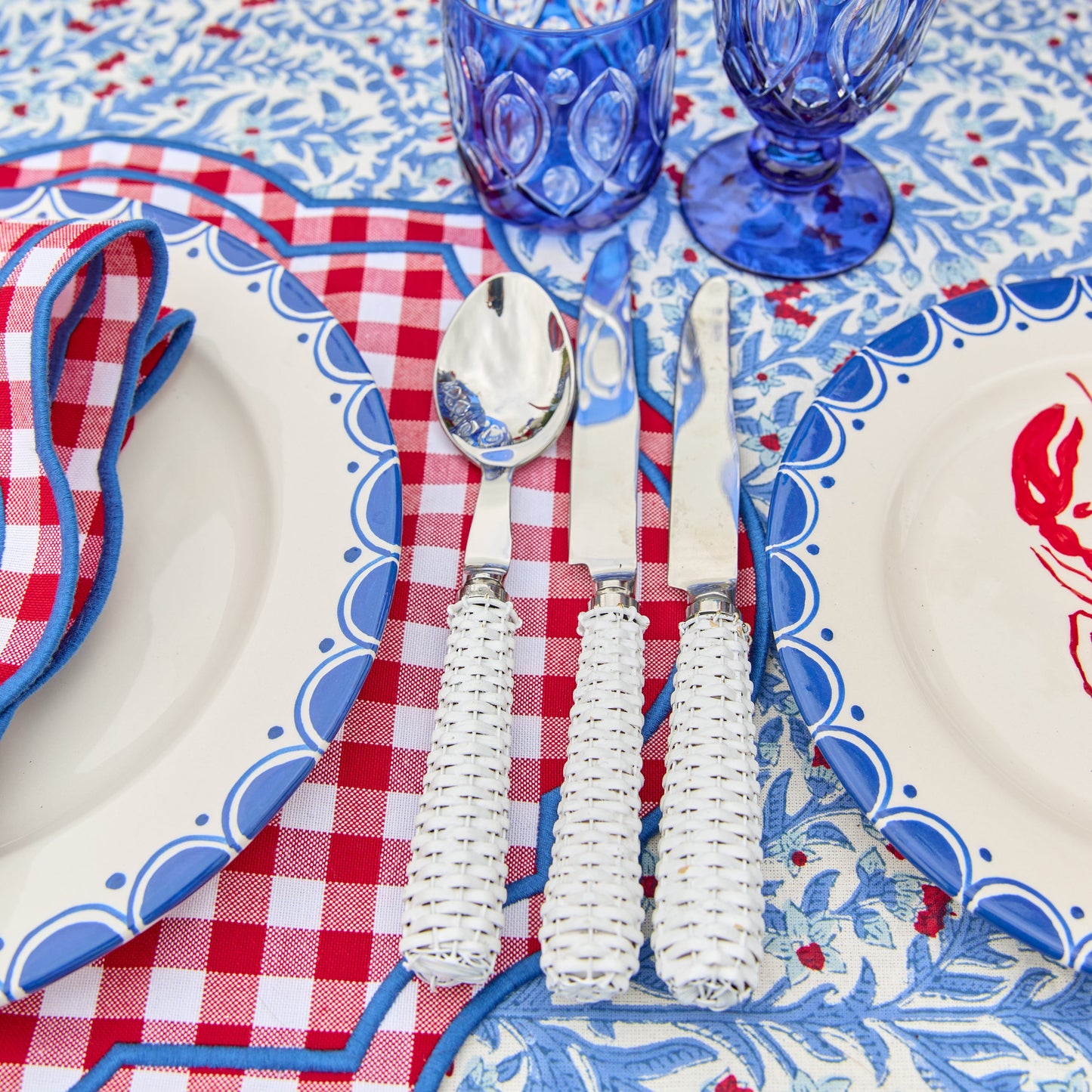 White Rattan Cutlery (5 Piece)