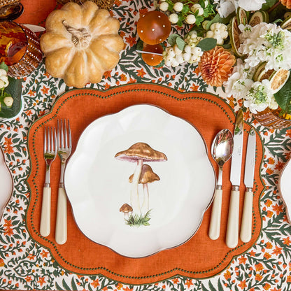 Orange & Green Eloise Linen Placemats (Set of 4)