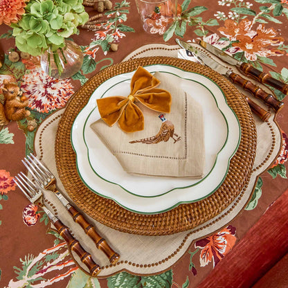 Mustard Velvet Napkin Bows (Set of 4)