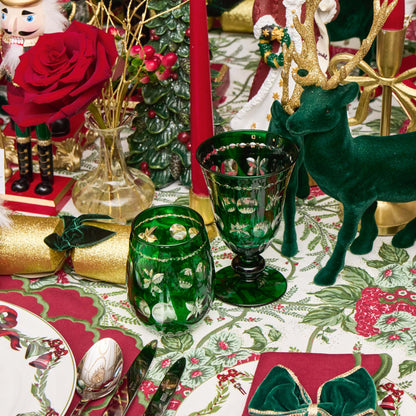 Emerald Anita Engraved Water Glasses (Set of 4)