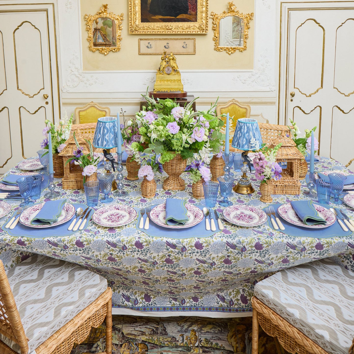 Bluebell & Green Eloise Linen Placemats (Set of 4)