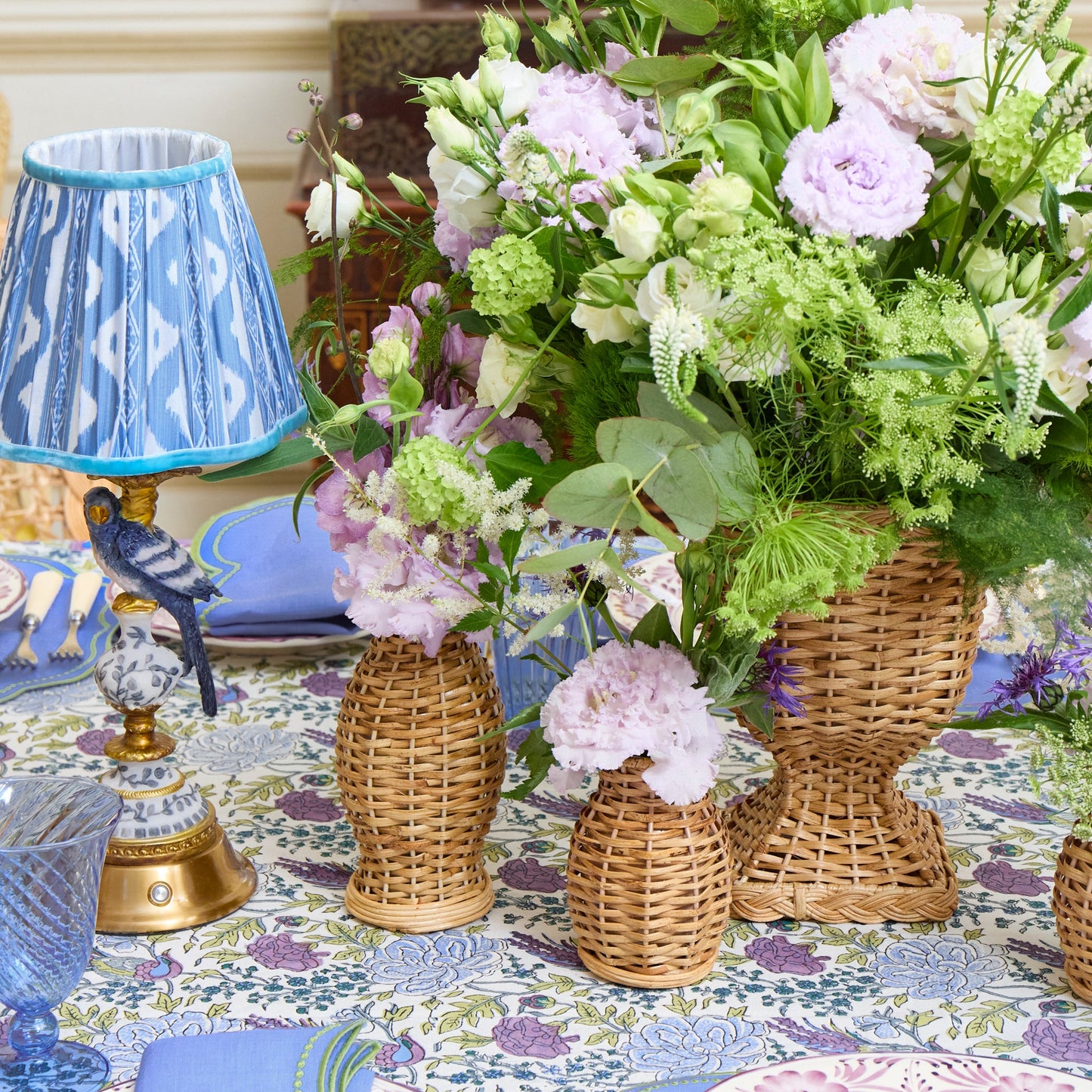 Small Bettina Rattan Urn Vase