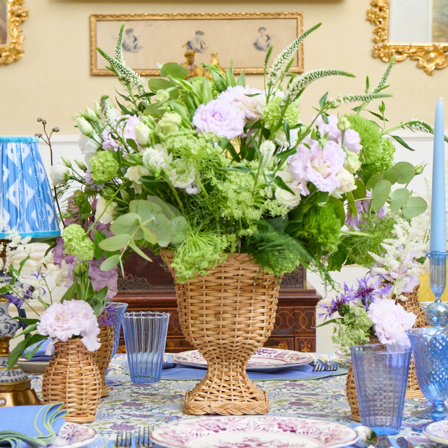 Small Bettina Rattan Urn Vase