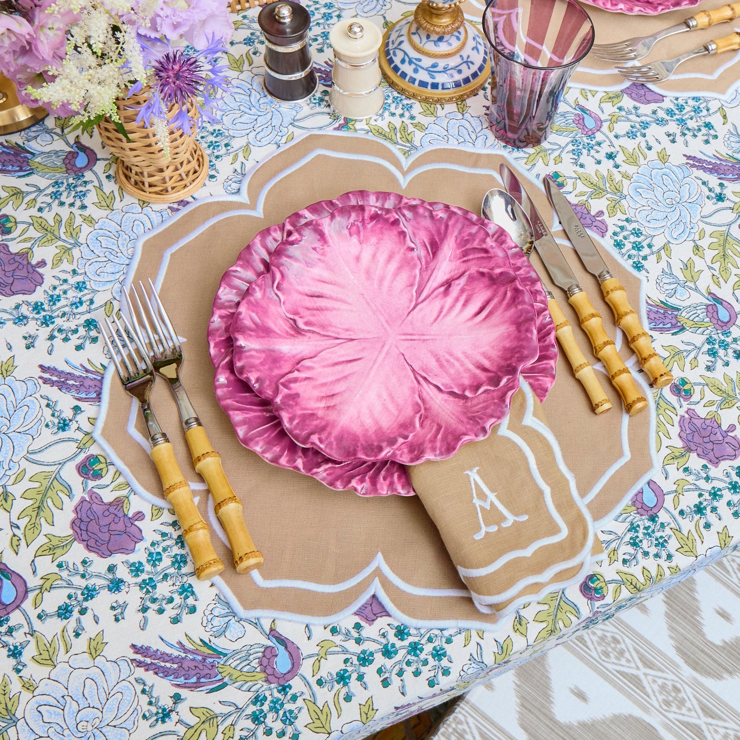Sand Fleur Placemats & Napkins (Set of 4)
