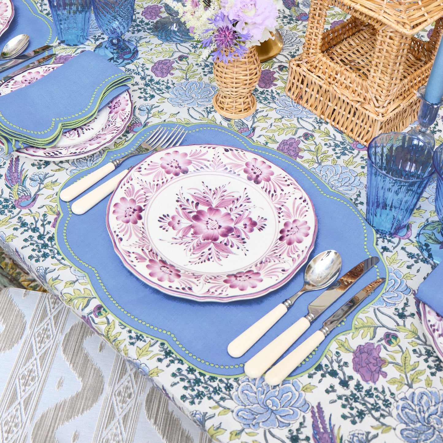 Bluebell & Green Eloise Linen Placemats (Set of 4)