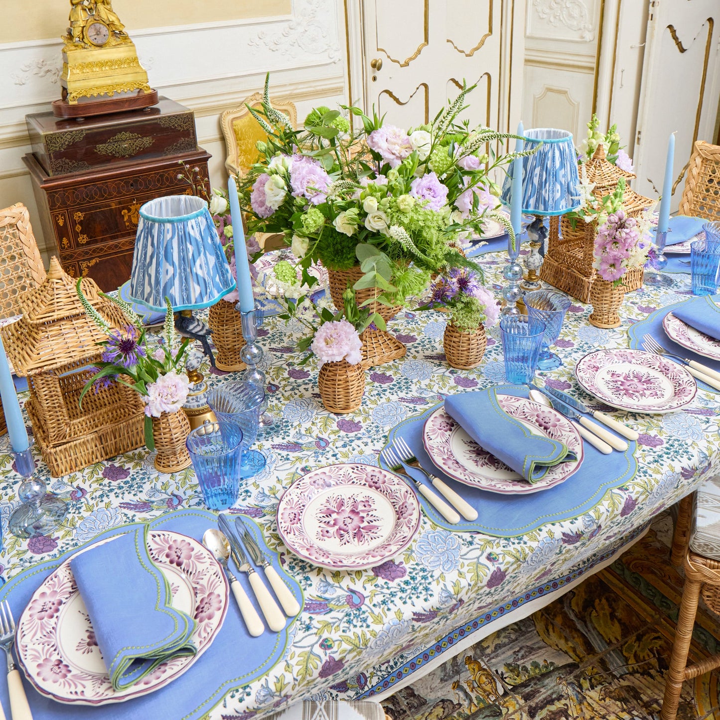 Bluebell & Green Eloise Linen Placemats (Set of 4)