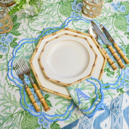 Green & Blue Lady Isabella's Garden Tablecloth
