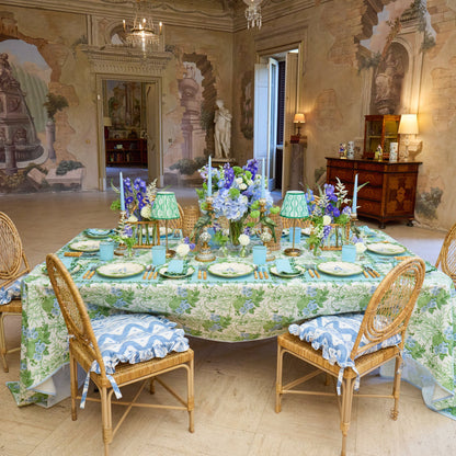 Green & Blue Lady Isabella's Garden Tablecloth