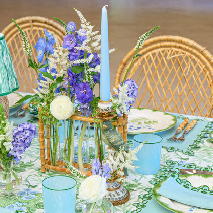 Olive Green Parrot Candle Holder Set