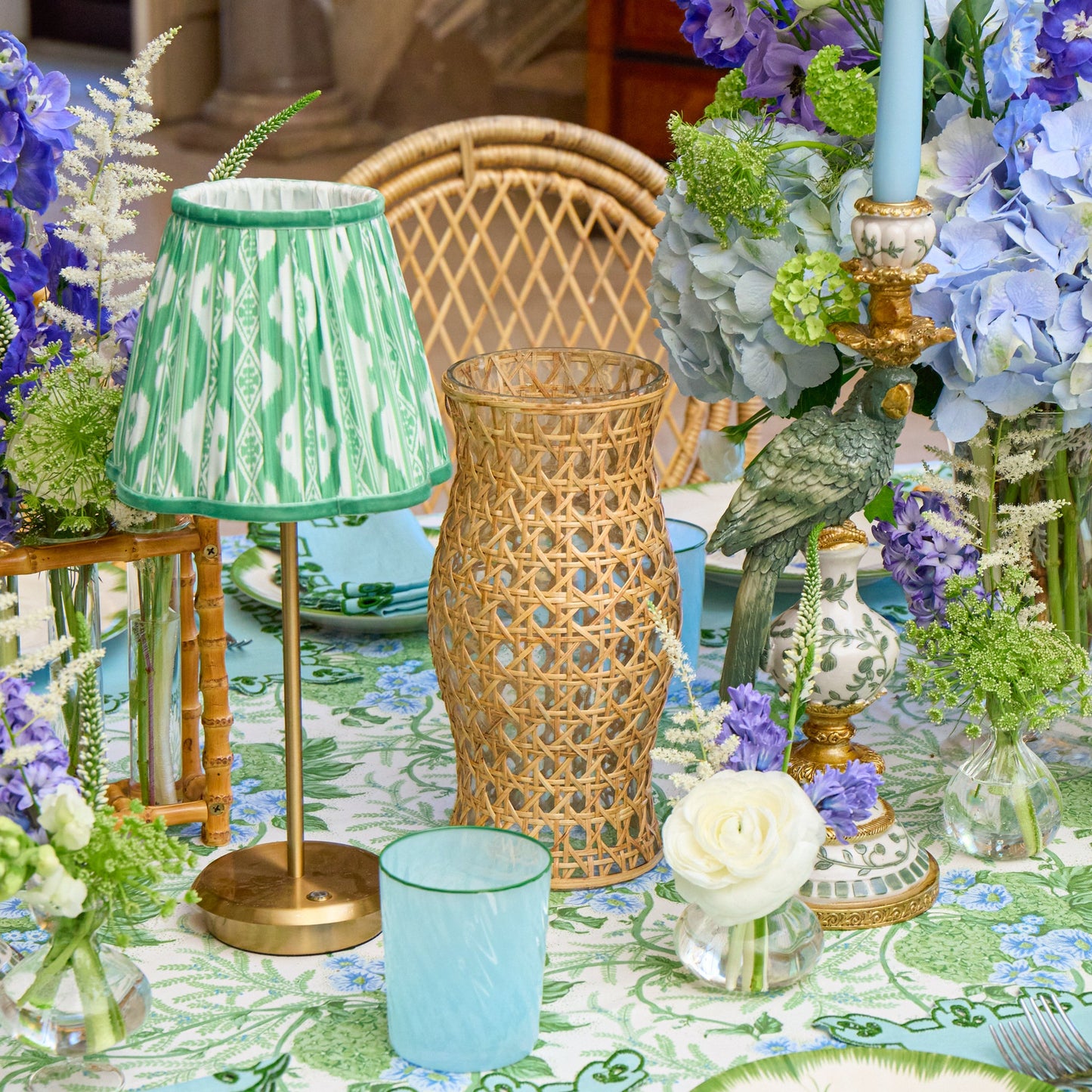 Rattan Hurricane Lantern (Pair)