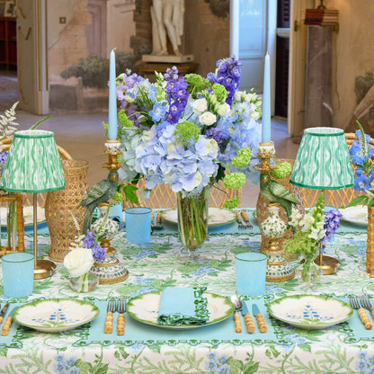 Blue & Green Sophia Waxed Placemats & Napkins (Set of 4)