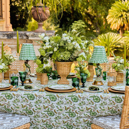 Emerald Palm Tree Wine Glasses (Set of 4)