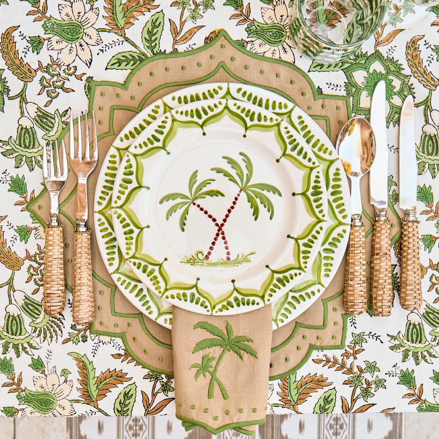 Helena Blockprint Tablecloth