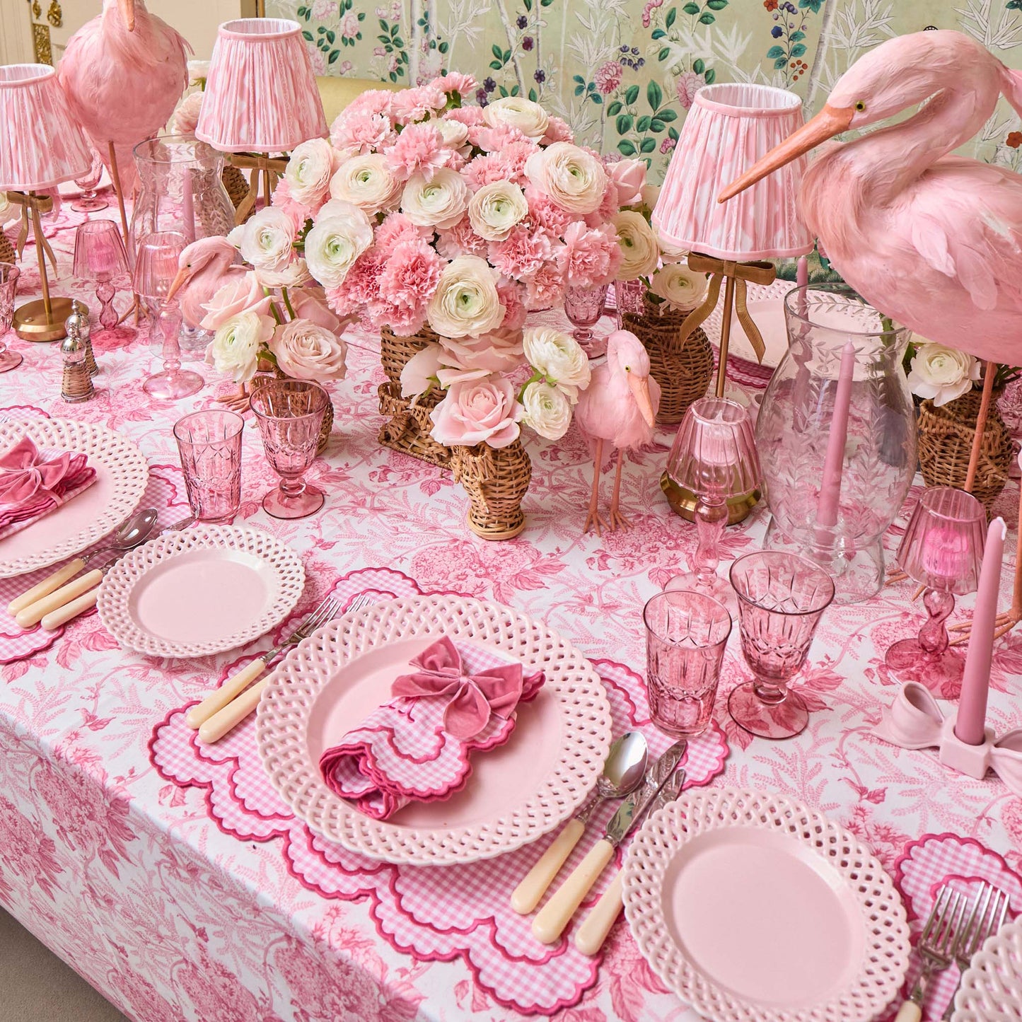 Pink Basketweave Starter Plate