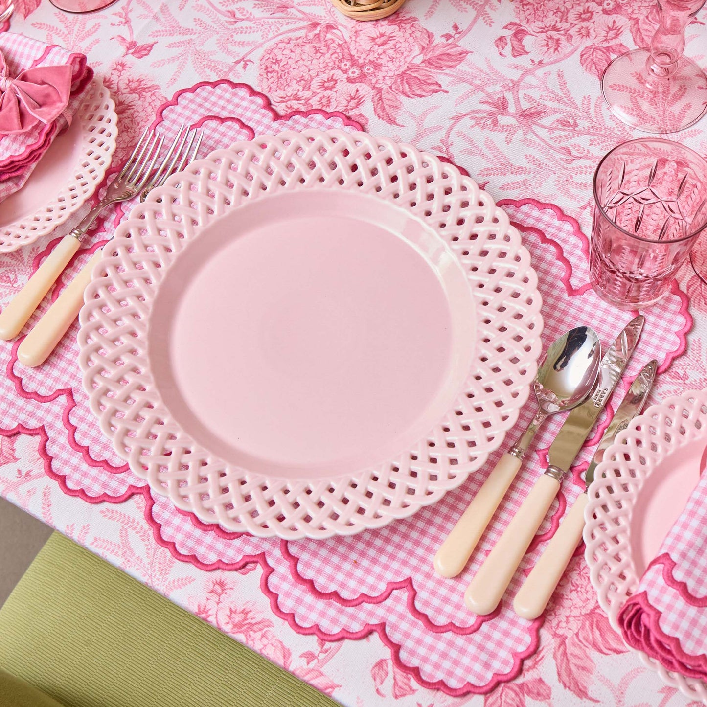 Pink Charlotte Gingham Placemats (Set of 4)