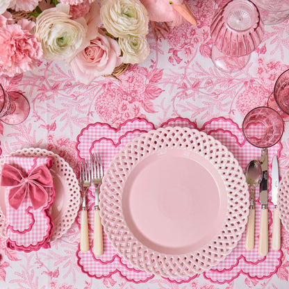 Dusty Pink Velvet Napkin Bows (Set of 4)