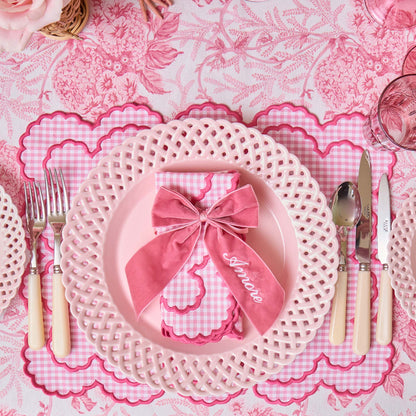 Pink Charlotte Gingham Placemats (Set of 4)