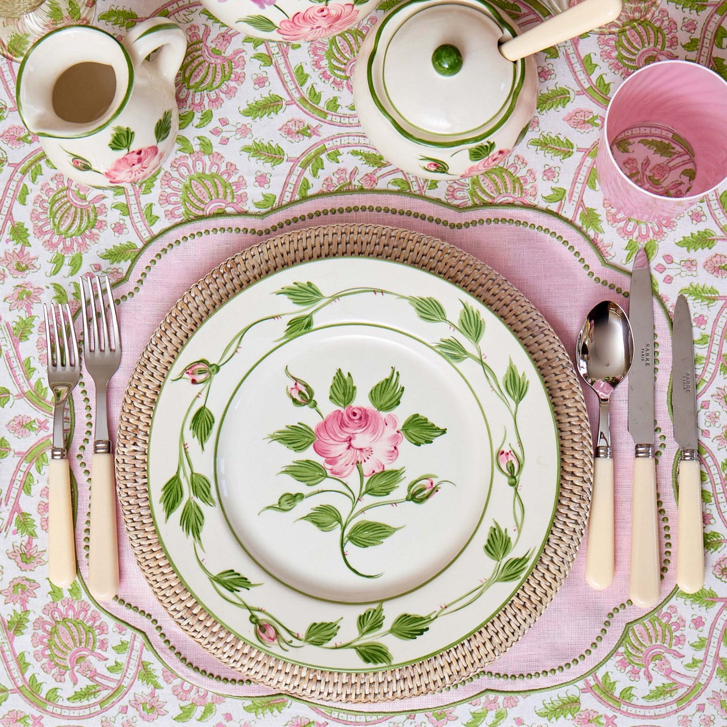 Rose Bud Dinner Plates (Set of 4)