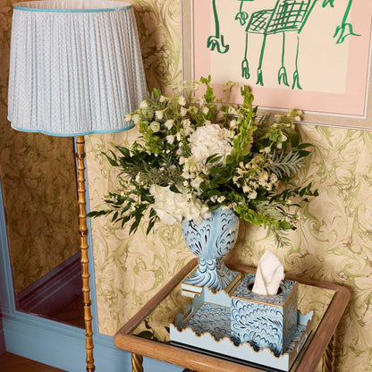 Soft Blue Lotus Lampshade (40cm)