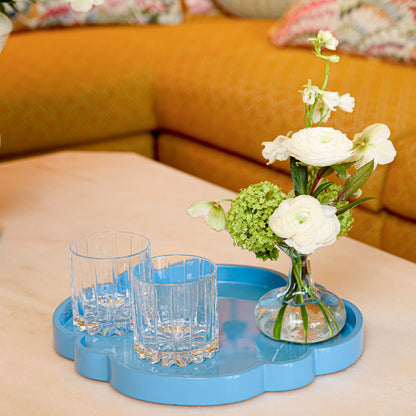 Small Blue Lacquer Cloud Tray