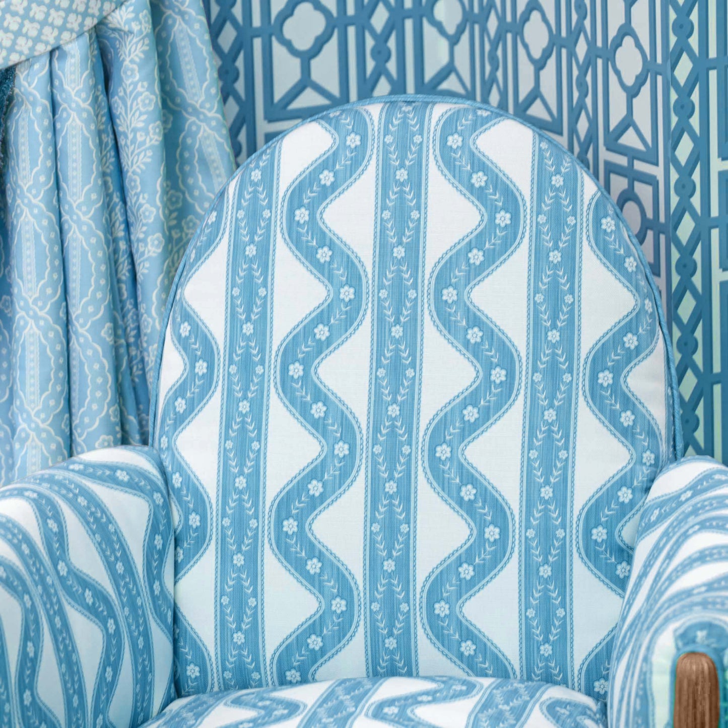 Blue Theodora Fabric