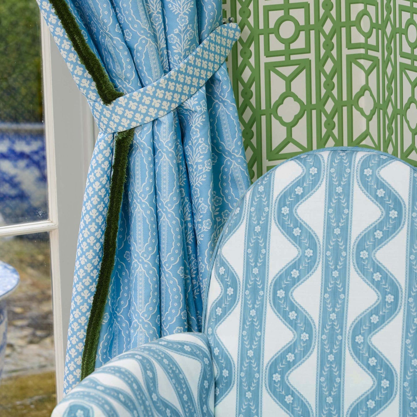 Blue Theodora Fabric