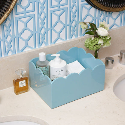 Duck-egg Blue Lacquer Storage Boxes (Set of 2)