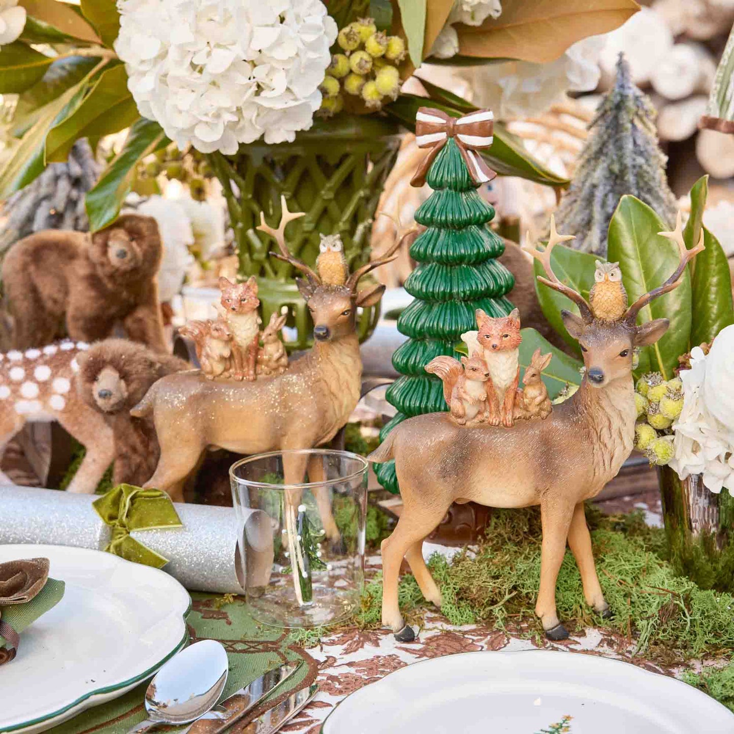 Alpine Deer with Family