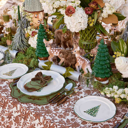 Green & Chocolate Doris Napkins (Set of 4)