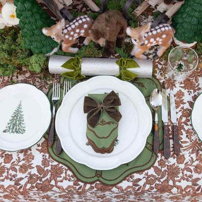 Green & Chocolate Doris Napkins (Set of 4)