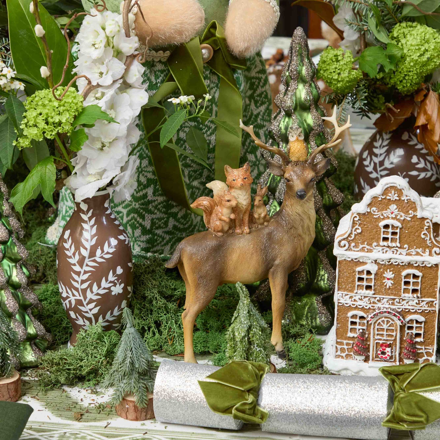 Alpine Deer with Family