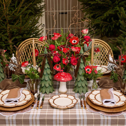 Petal Burnt Bamboo Starter Plate (Set of 4)