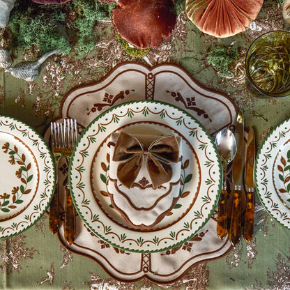Taupe & Chocolate Doris Placemats (Set of 4)