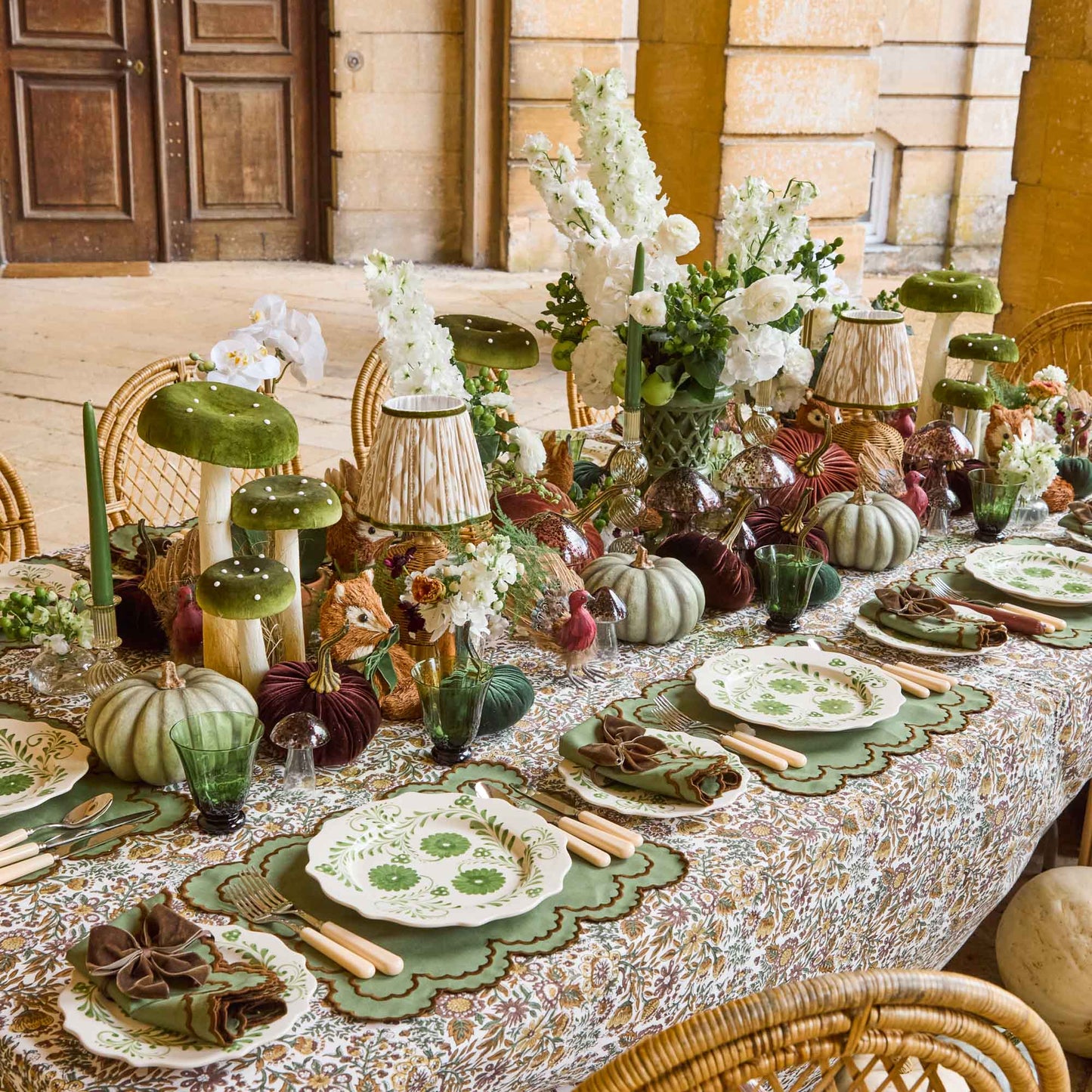 Green & Brown Charlotte Placemats (Set of 4)