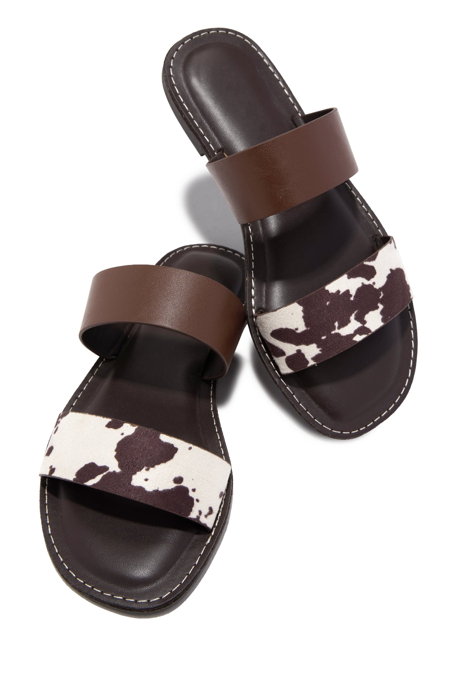 Isabella Slide Sandals - Cow